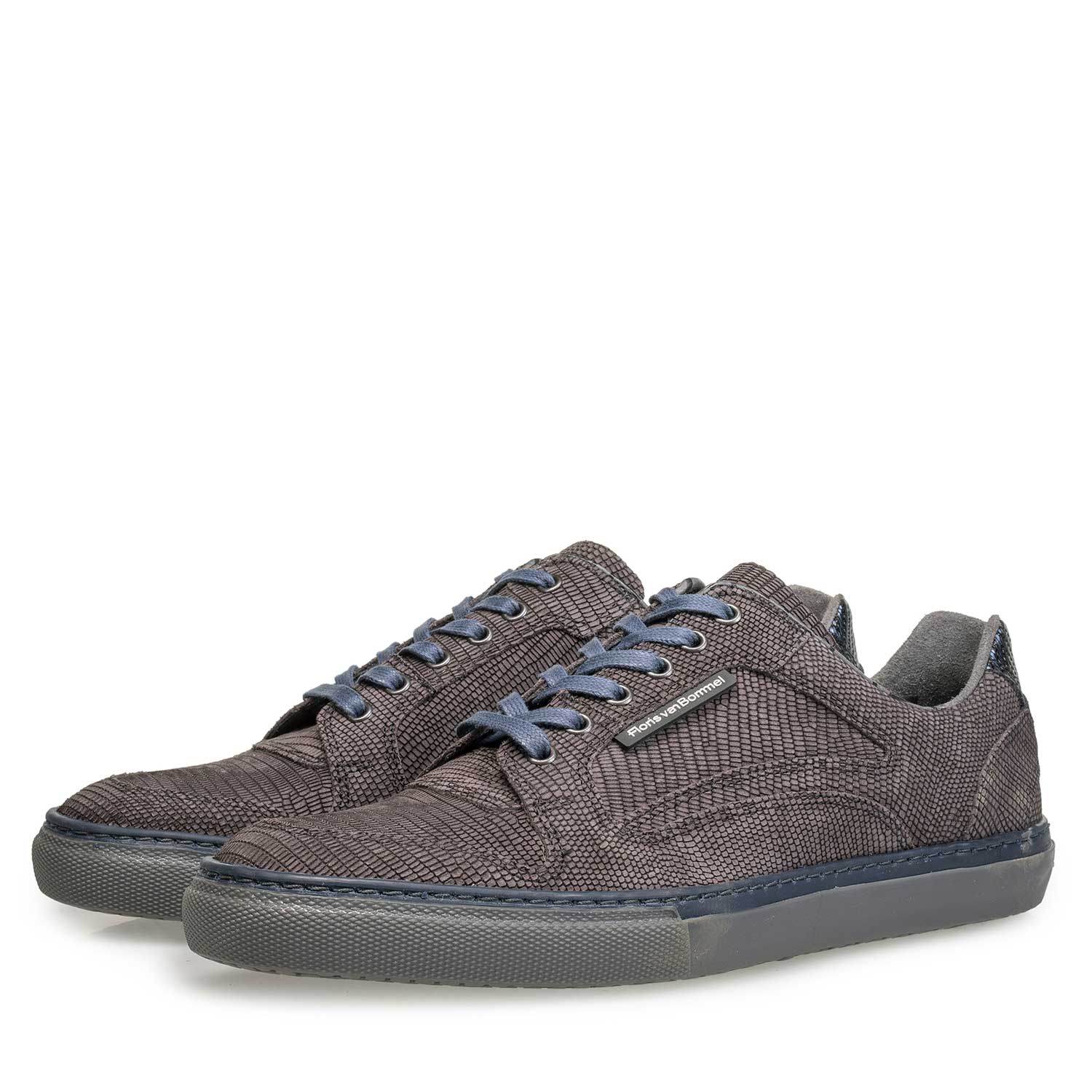 14279/02 - Grey-brown nubuck leather sneaker 14279/02 - Grey-brown nubuck leather sneaker