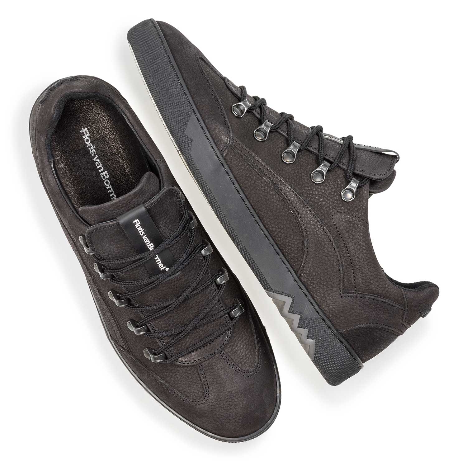 16464/11 - Black nubuck leather lace shoe 16464/11 - Black nubuck leather lace shoe