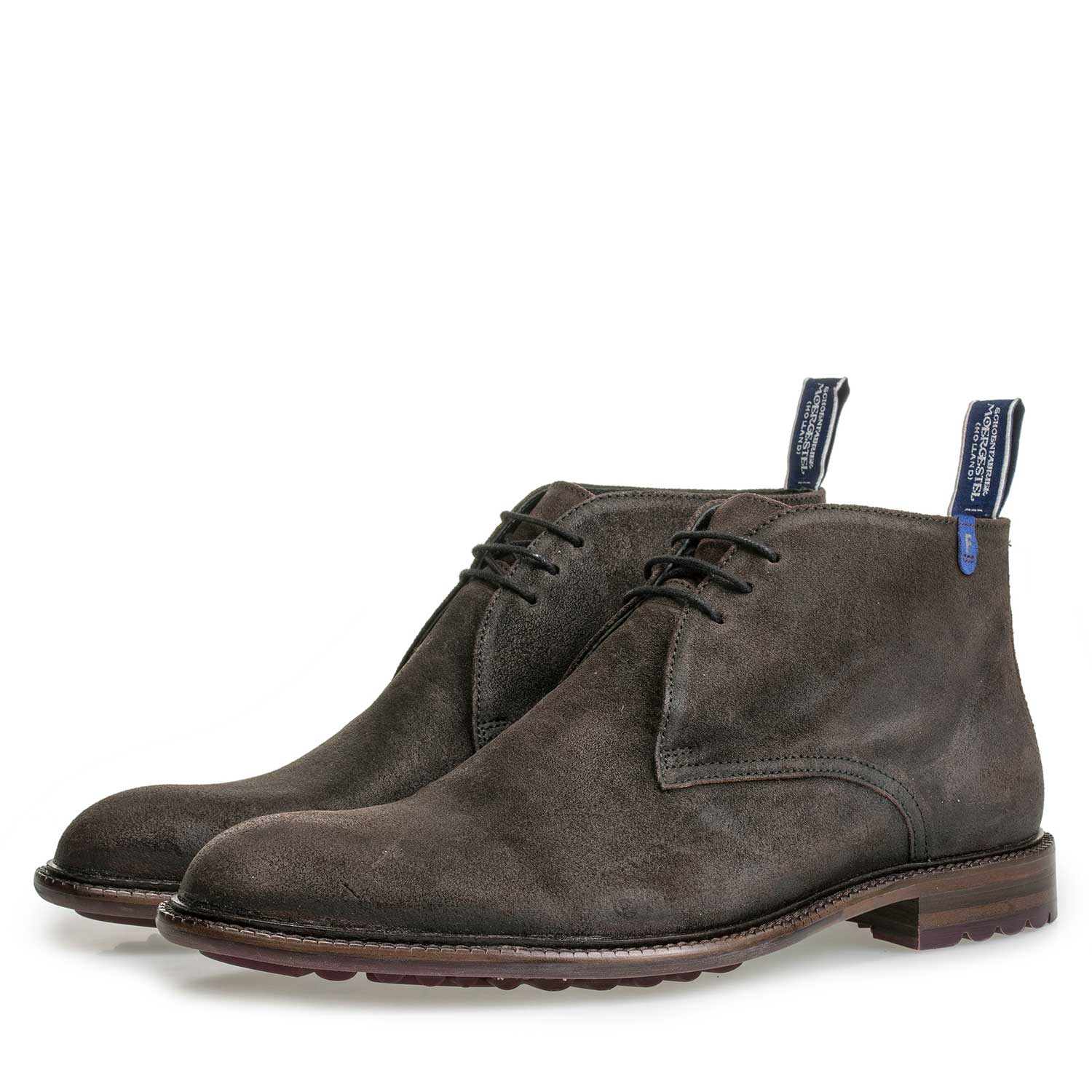 10203/05 - Mid-high brown suede leather lace boot 10203/05 - Mid-high brown suede leather lace boot