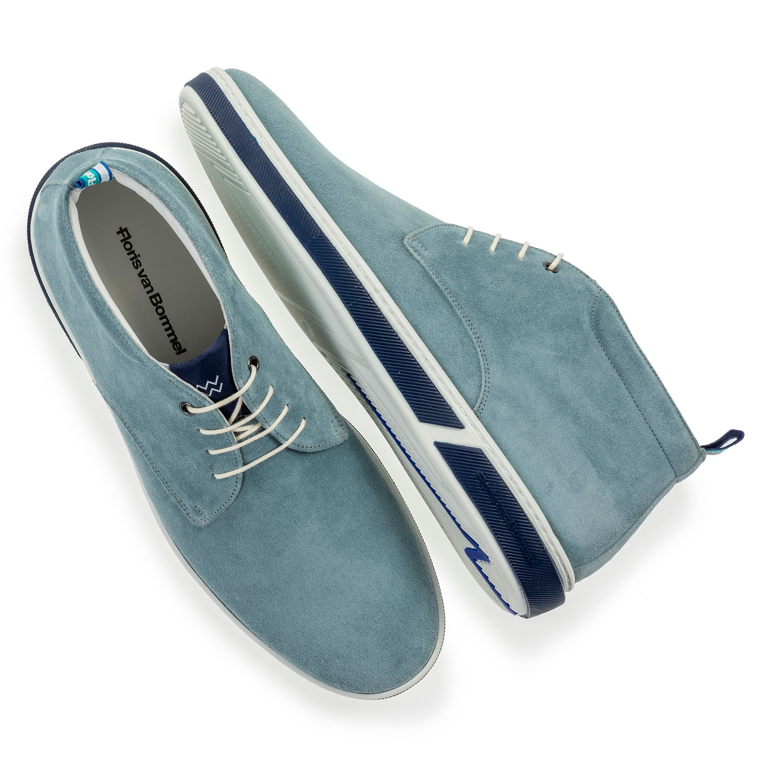 20350/03 - Light blue suede leather lace boot 20350/03 - Light blue suede leather lace boot