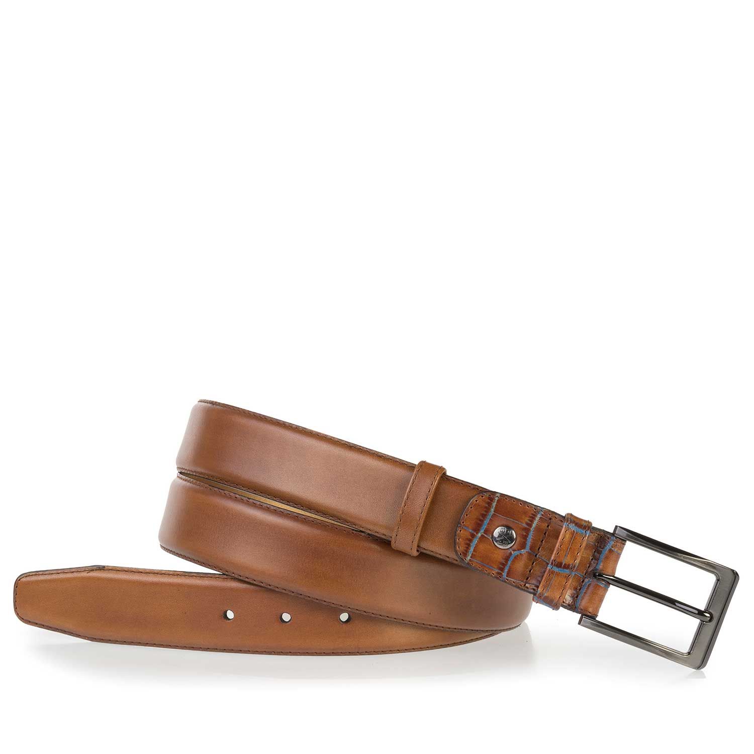 75055/00 - Cognac calf's leather belt 75055/00 - Cognac calf's leather belt