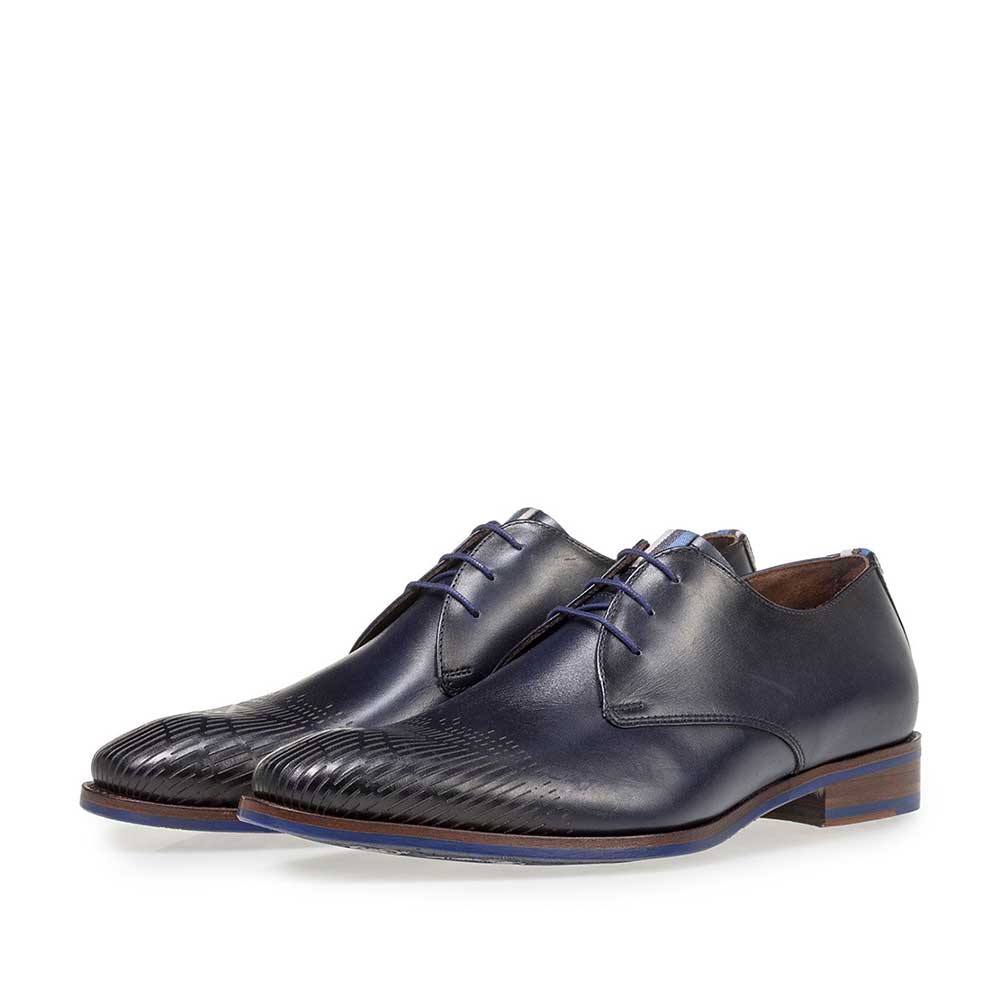 18276/01 - Dark blue calf leather lace shoe 18276/01 - Dark blue calf leather lace shoe