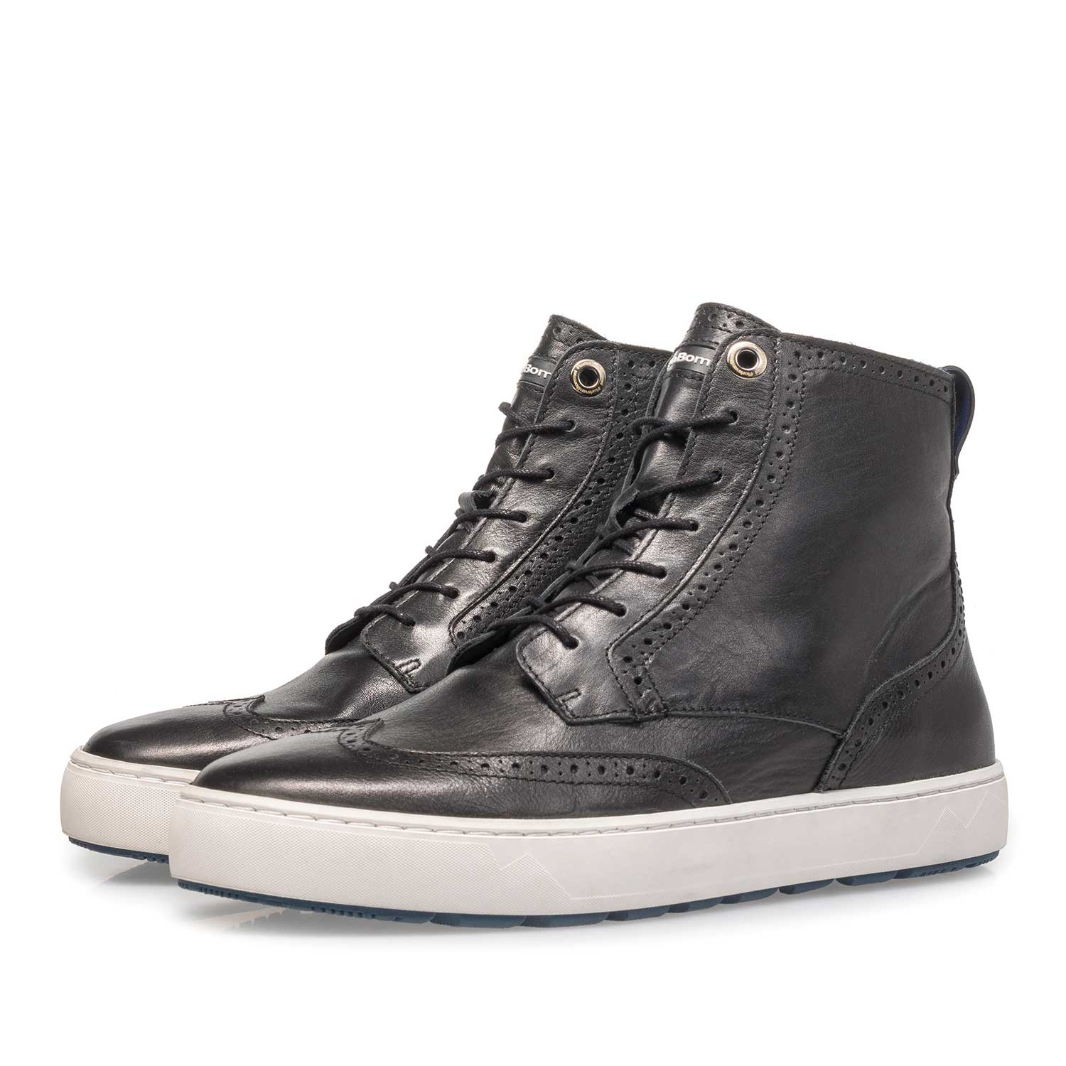85286/03 - Black mid-high nappa leather sneaker 85286/03 - Black mid-high nappa leather sneaker