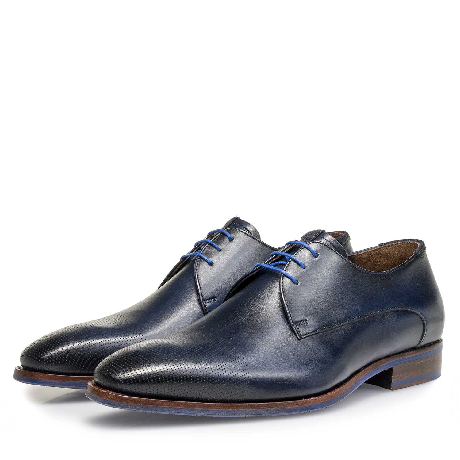 18088/01 - Dark blue calf leather lace shoe 18088/01 - Dark blue calf leather lace shoe