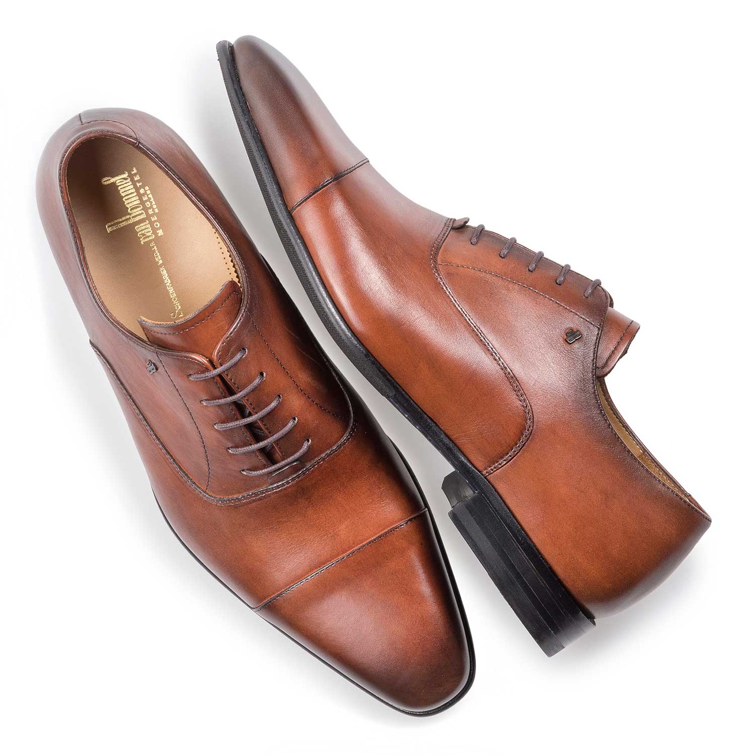 16395/00 - Cognac-coloured calf leather lace shoe 16395/00 - Cognac-coloured calf leather lace shoe