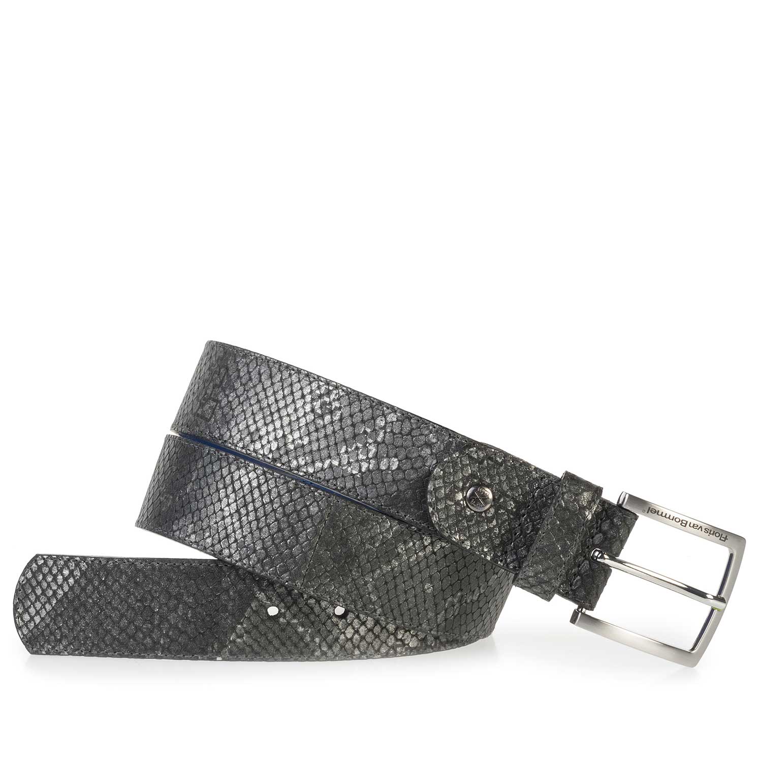 75184/17 - Grey patterned Premium leather belt 75184/17 - Grey patterned Premium leather belt