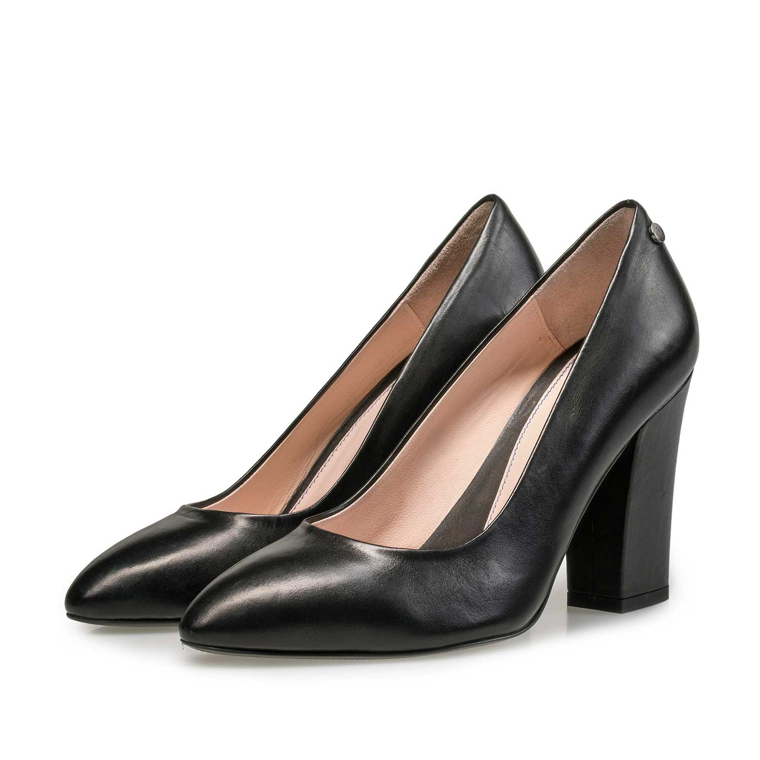 85508/01 - Black calf leather high heels 85508/01 - Black calf leather high heels