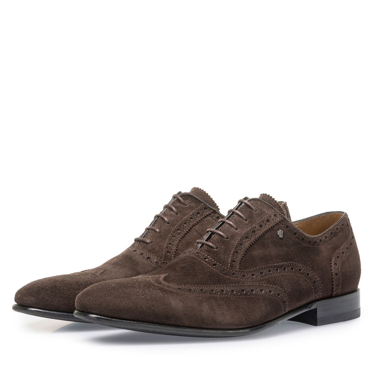 19295/01 - Dark brown suede leather brogue 19295/01 - Dark brown suede leather brogue