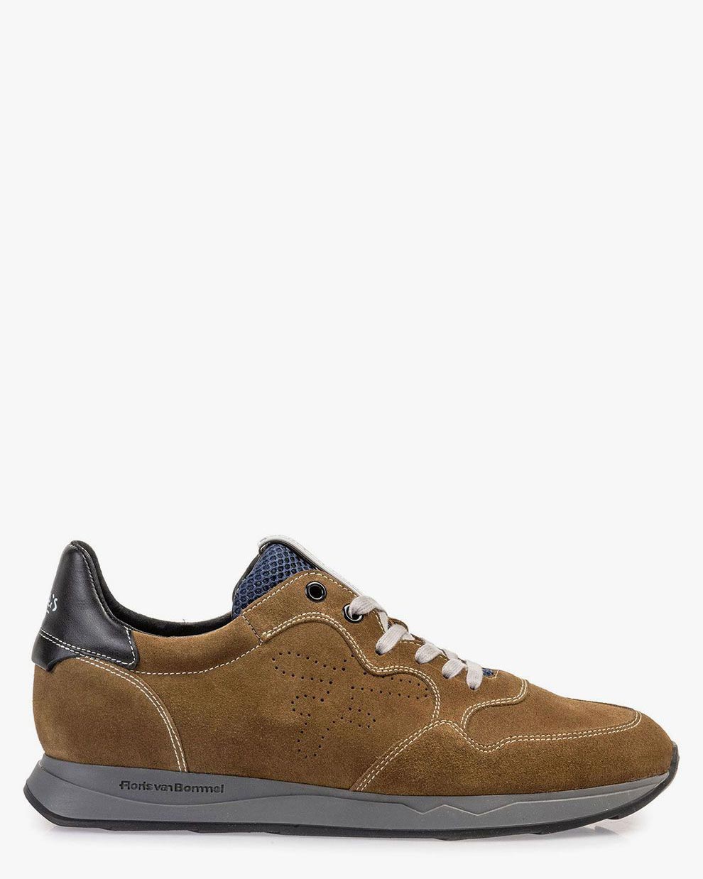 Beige suede leather sneaker 16446 19 Floris van Bommel Official