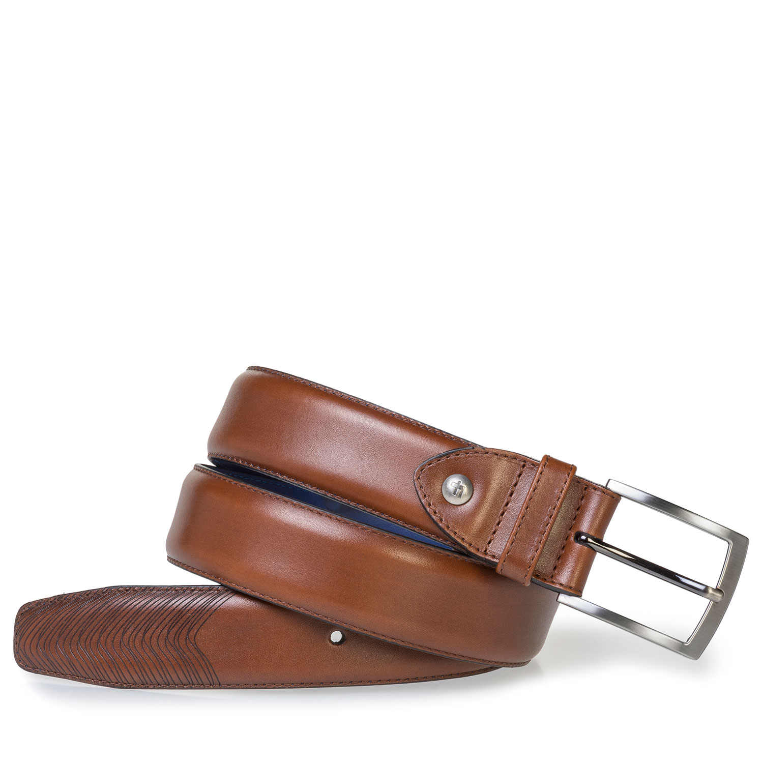 cognac belt and shoes