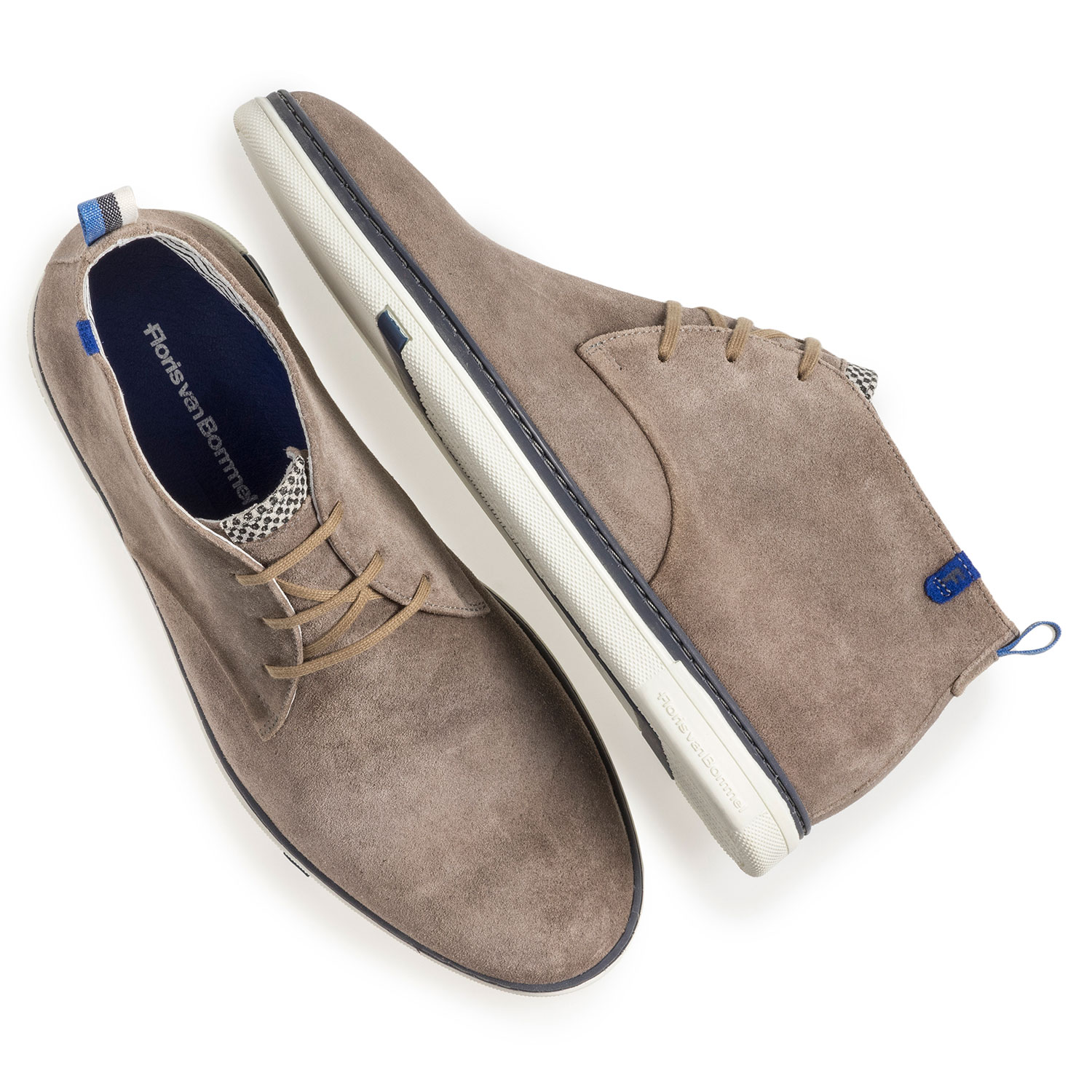 10502/08 - Taupe-coloured suede leather lace boot 10502/08 - Taupe-coloured suede leather lace boot
