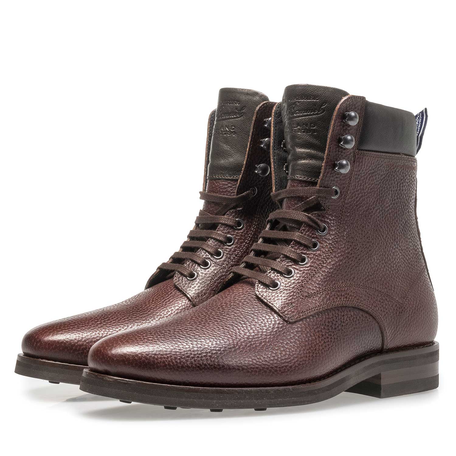 10658/13 - Dark brown calf leather lace boot with light structure 10658/13 - Dark brown calf leather lace boot with light structure