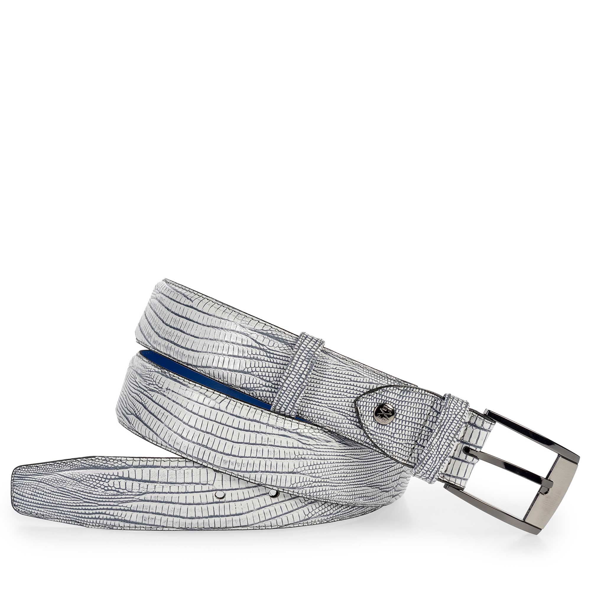 75180/31 - Leather belt with a lizard print 75180/31 - Leather belt with a lizard print