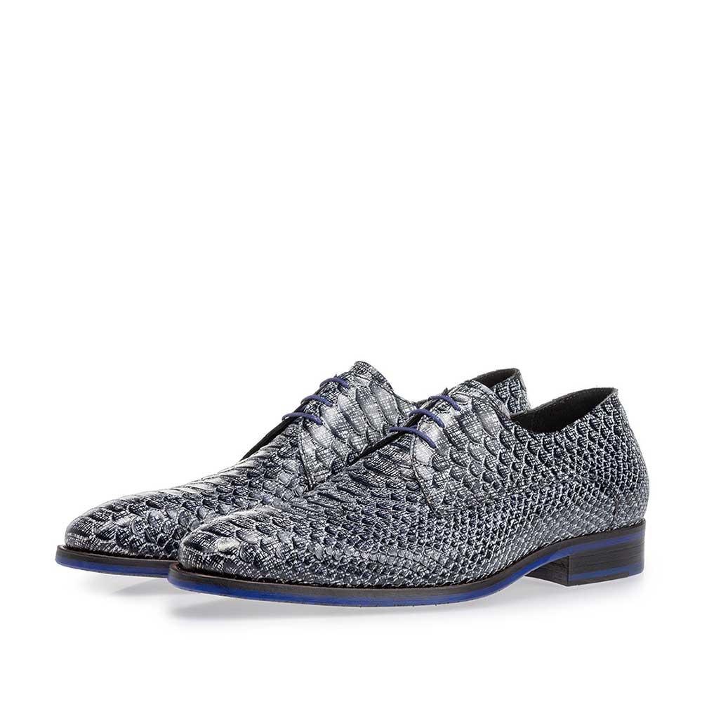 18168/11 - Lace shoe snake print black and white 18168/11 - Lace shoe snake print black and white