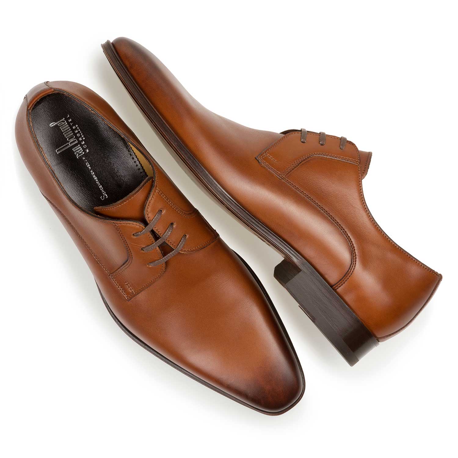 14299/01 - Cognac-coloured calf leather lace shoe 14299/01 - Cognac-coloured calf leather lace shoe