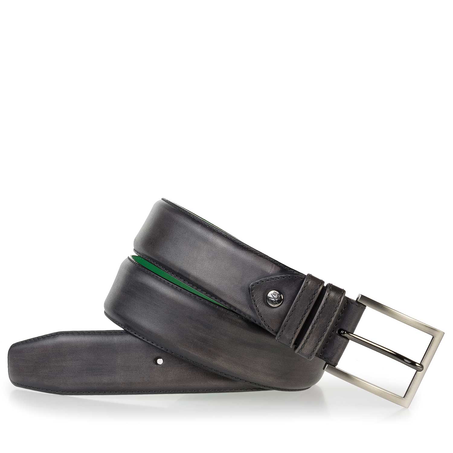 75178/03 - Anthracite grey leather belt 75178/03 - Anthracite grey leather belt