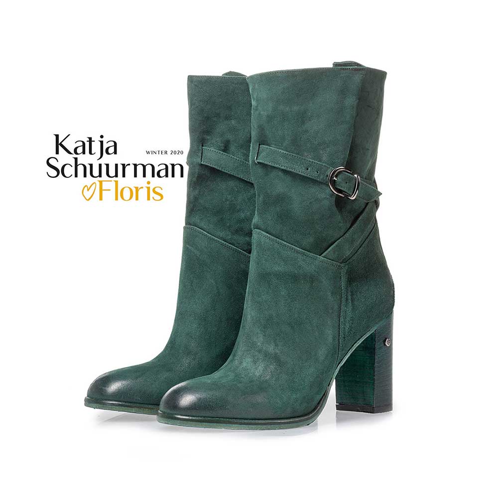 85719/02 - Mid-high boot suede leather petrol 85719/02 - Mid-high boot suede leather petrol