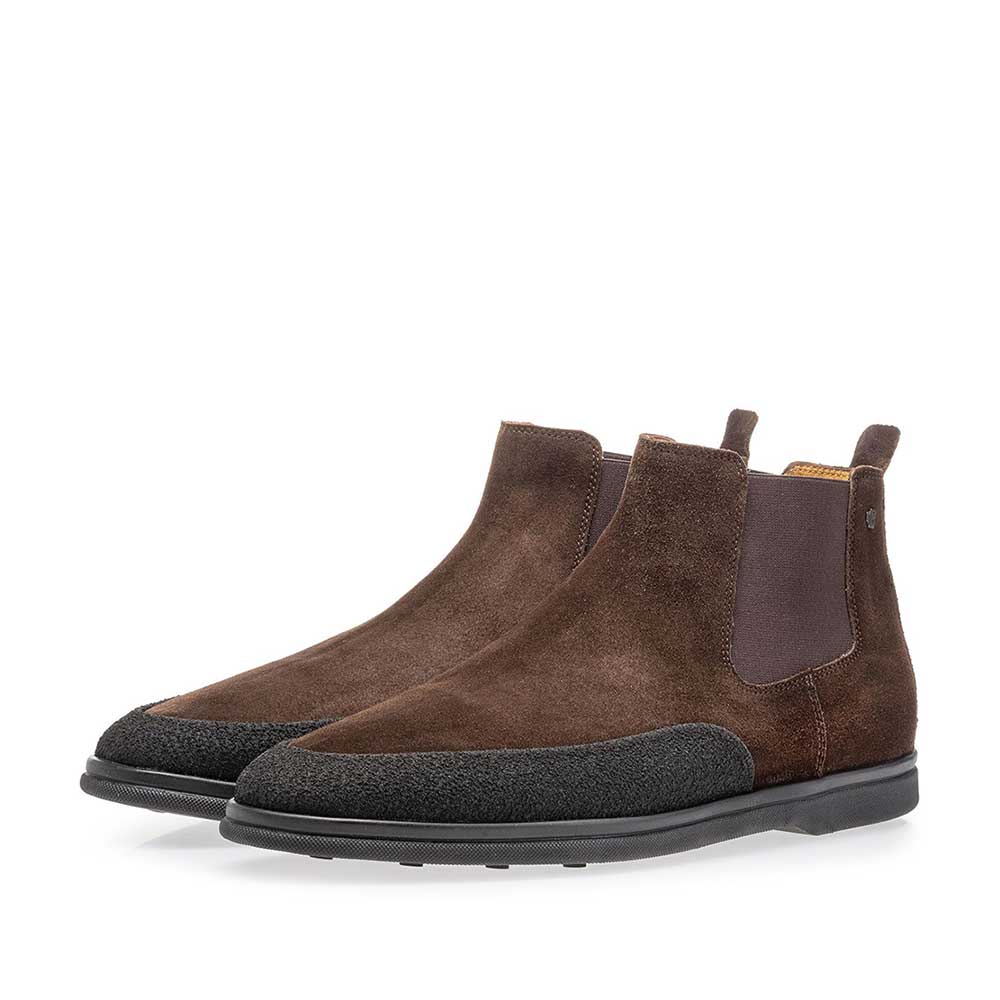 20206/08 - Suede leather Chelsea boot dark brown 20206/08 - Suede leather Chelsea boot dark brown