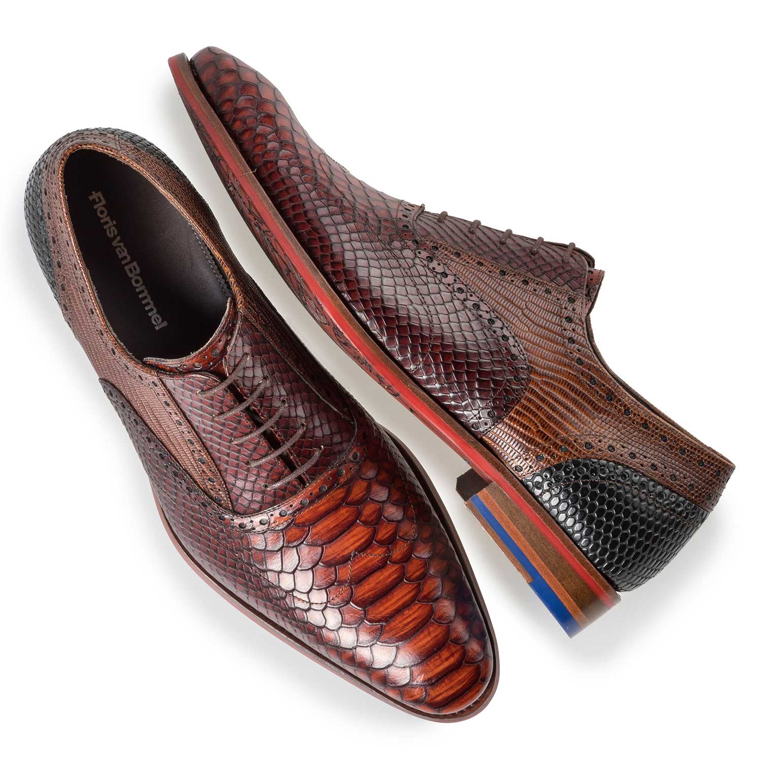 19104/16 - Dark cognac-coloured lace shoe 19104/16 - Dark cognac-coloured lace shoe