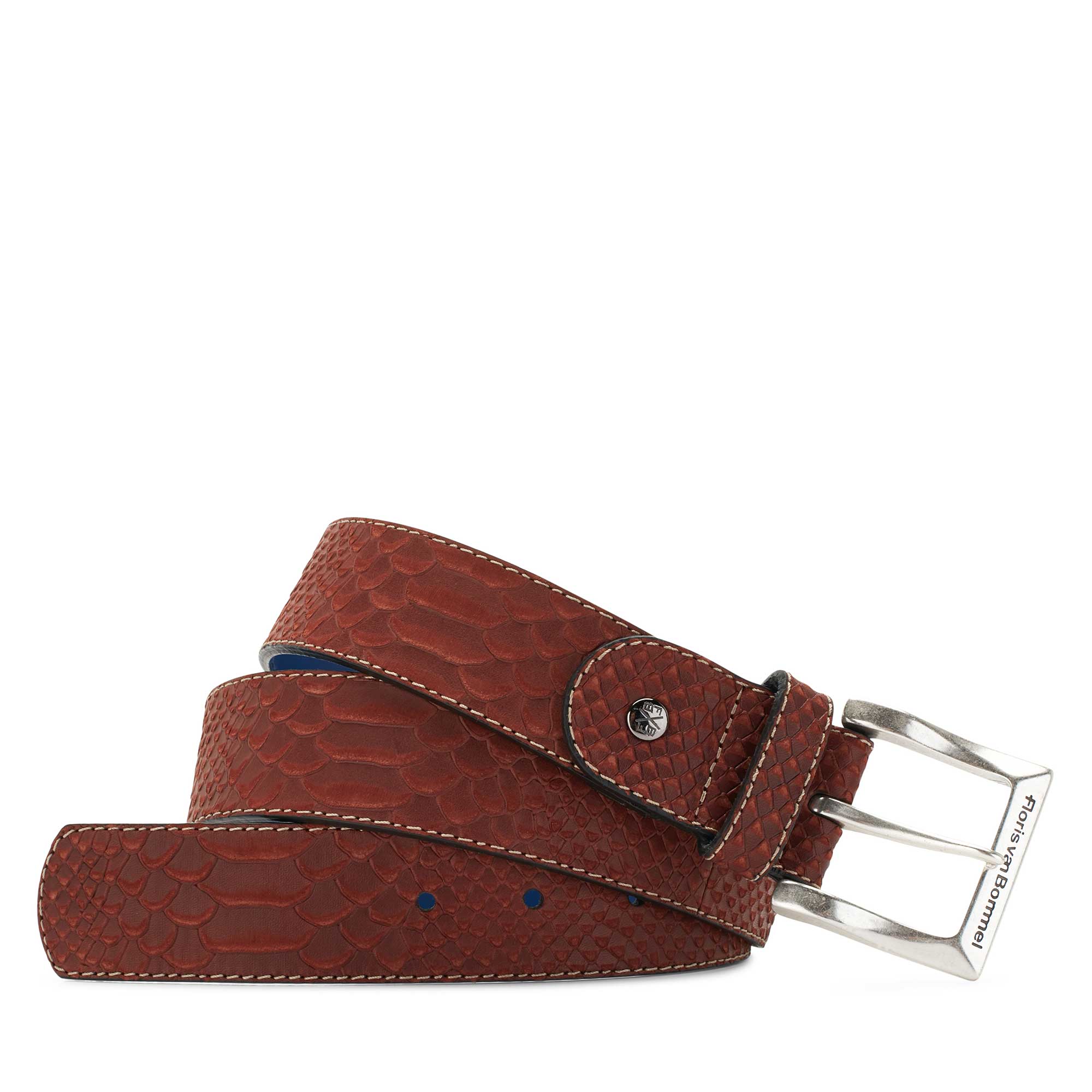75156/02 - Floris van Bommel cognac-coloured leather men’s belt 75156/02 - Floris van Bommel cognac-coloured leather men’s belt