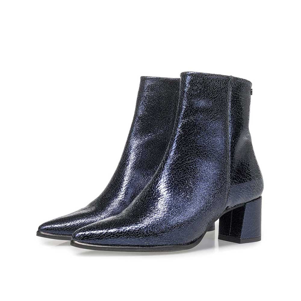 dark blue leather boots