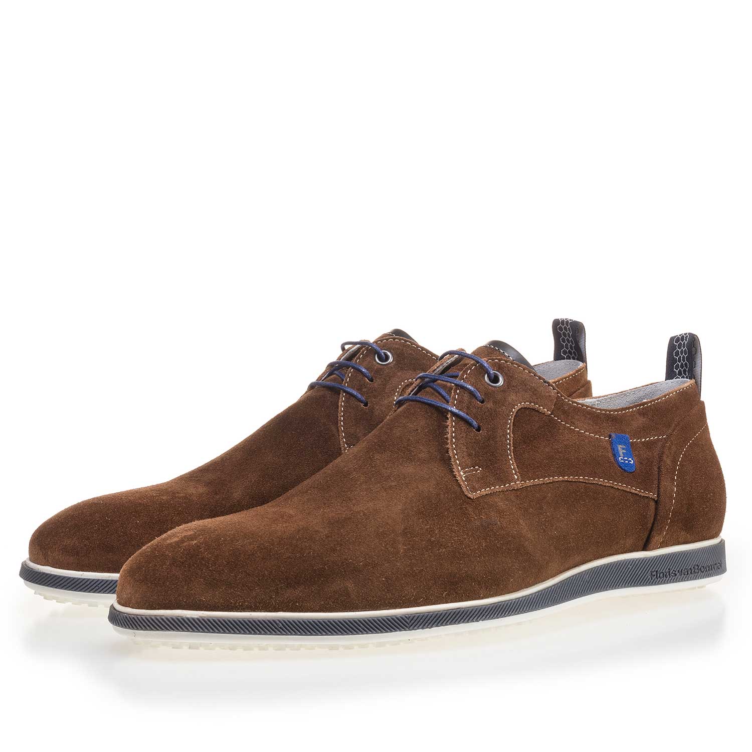 14076/02 - Brown suede leather lace shoe 14076/02 - Brown suede leather lace shoe