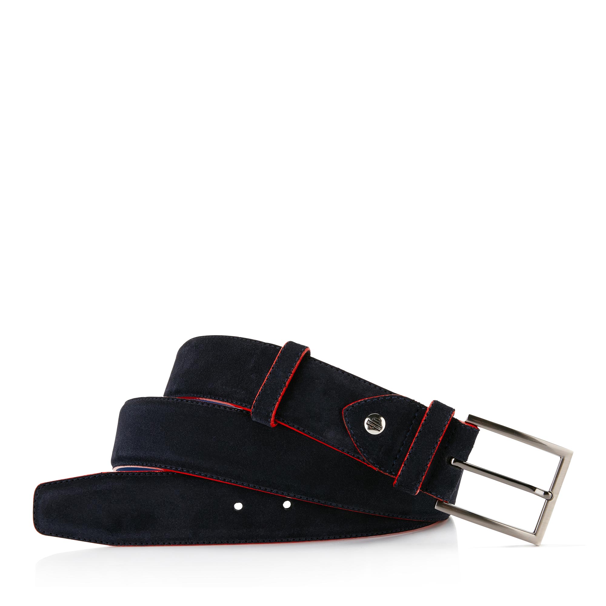 75037/09 - Dark blue suede leather belt 75037/09 - Dark blue suede leather belt