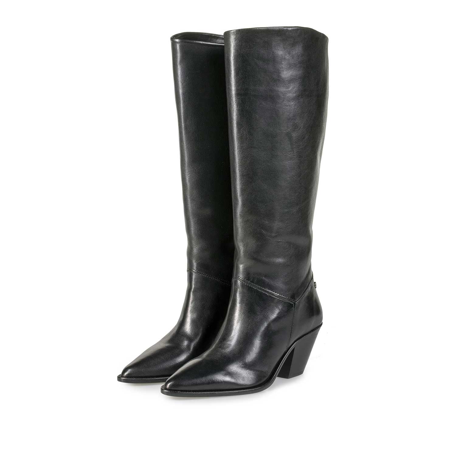 85705/00 - High black calf leather western boot 85705/00 - High black calf leather western boot