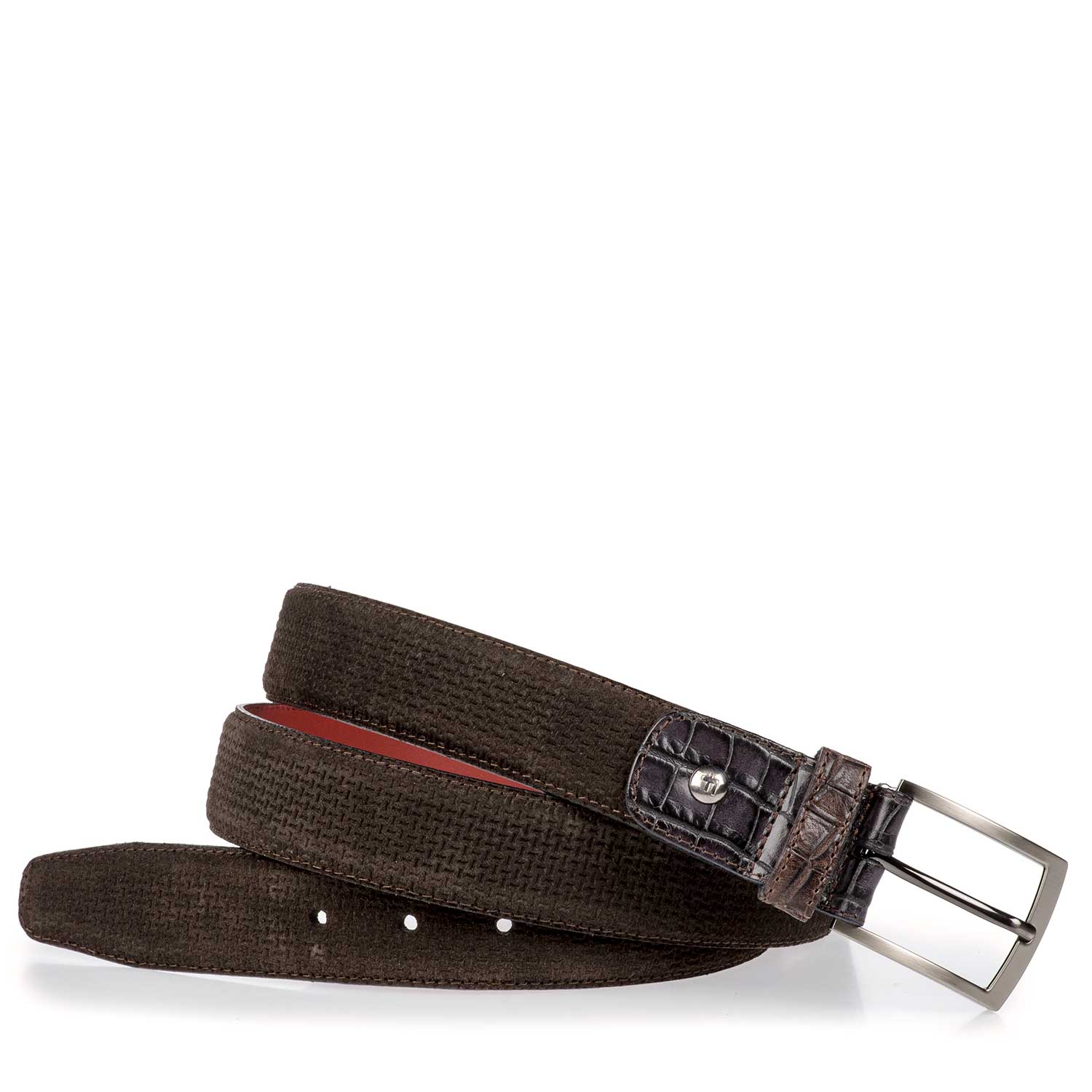 75188/03 - Brown belt with structural pattern 75188/03 - Brown belt with structural pattern
