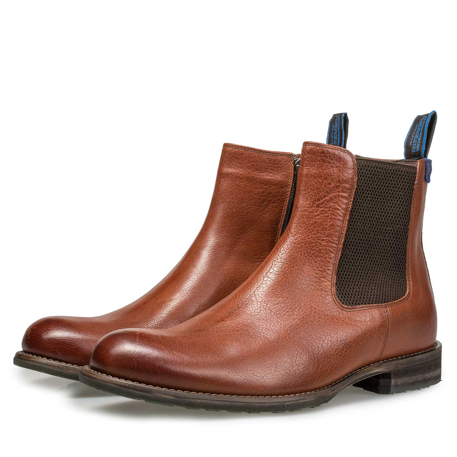 10289/02 - Wool lined cognac-coloured leather Chelsea boot 10289/02 - Wool lined cognac-coloured leather Chelsea boot