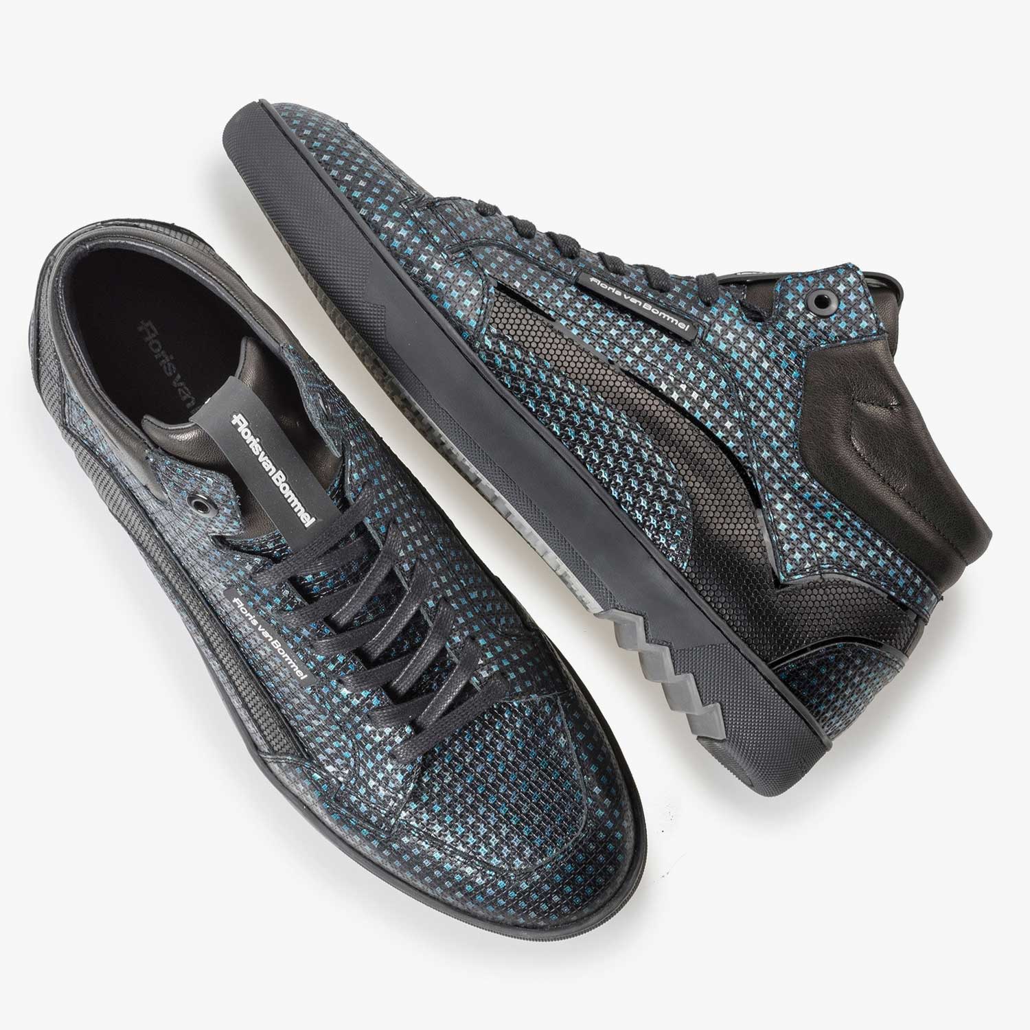 10200/10 - Blue sneaker with metallic print 10200/10 - Blue sneaker with metallic print
