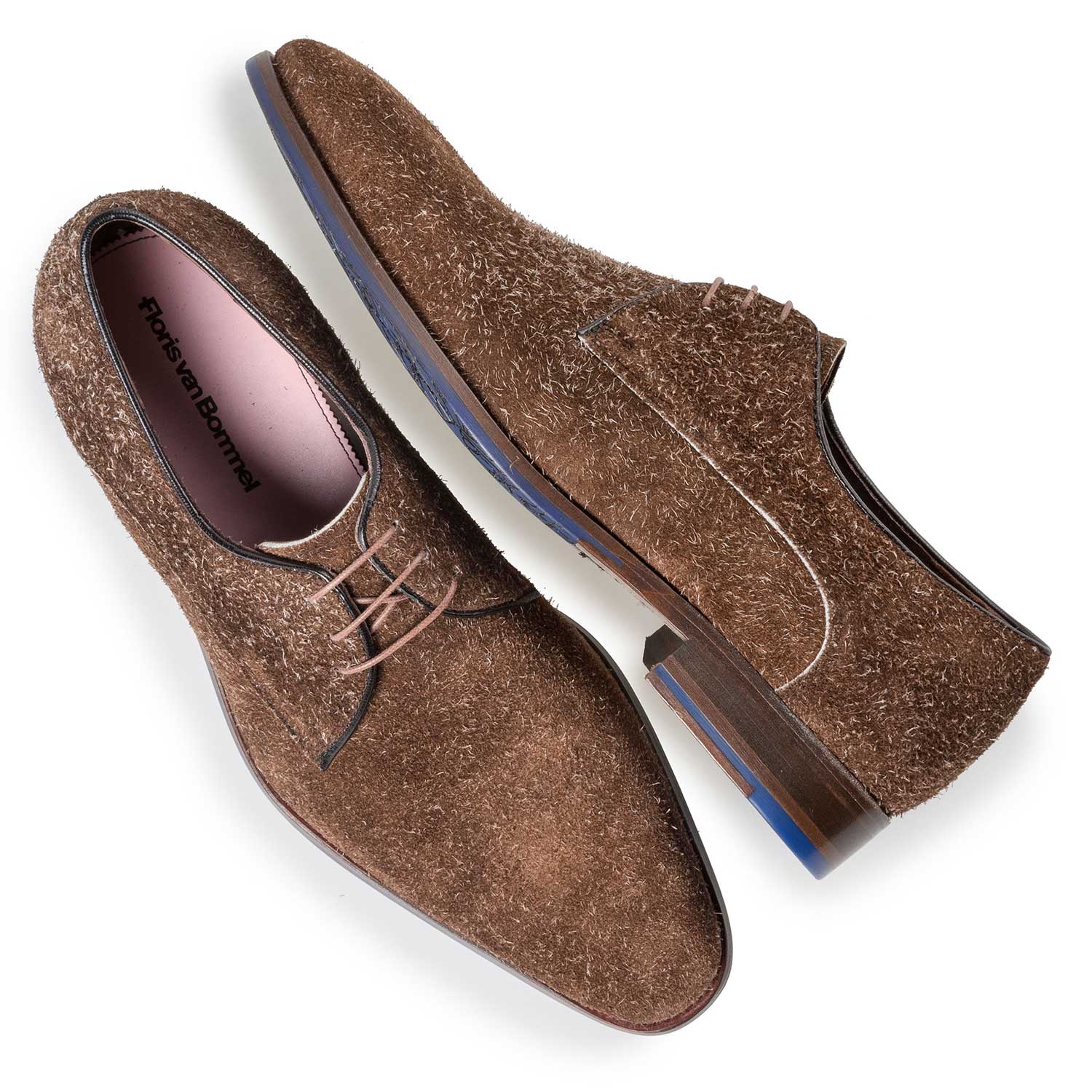 18072/01 - Brown buffed suede leather lace shoe 18072/01 - Brown buffed suede leather lace shoe