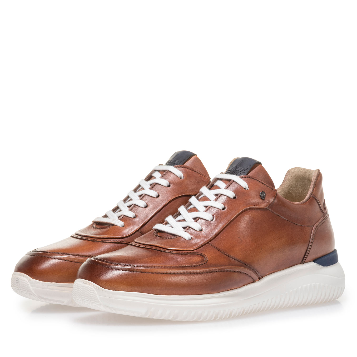 16306/05 - Dark cognac-coloured calf leather sneaker 16306/05 - Dark cognac-coloured calf leather sneaker