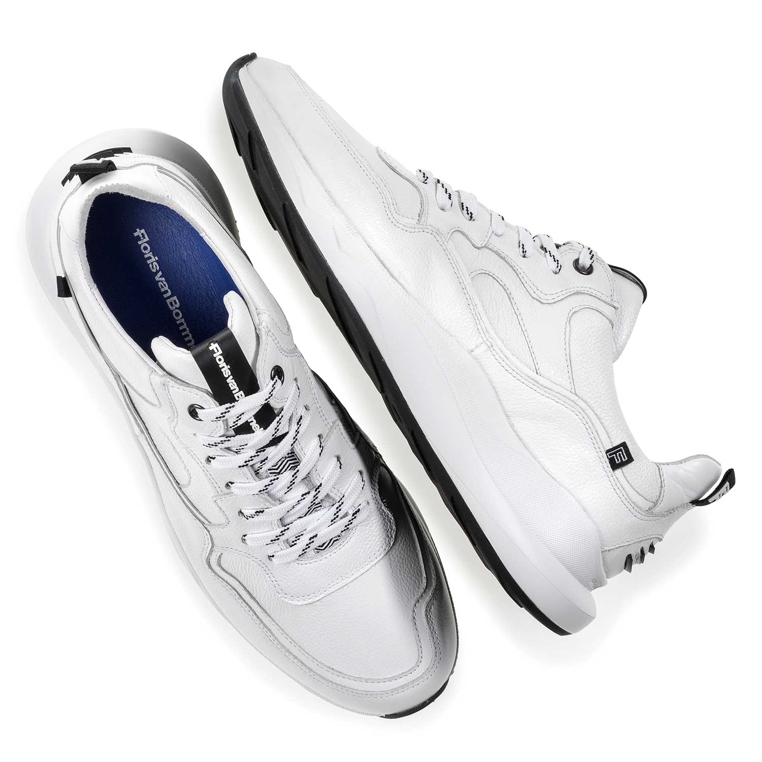16269/01 - White calf leather sneaker with fine texture 16269/01 - White calf leather sneaker with fine texture