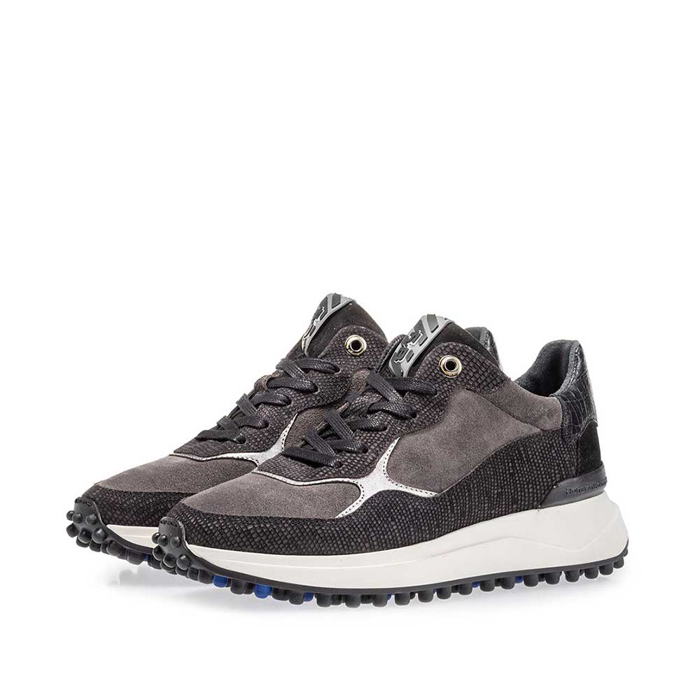 85307/07 - Noppi sneaker suede leather black 85307/07 - Noppi sneaker suede leather black