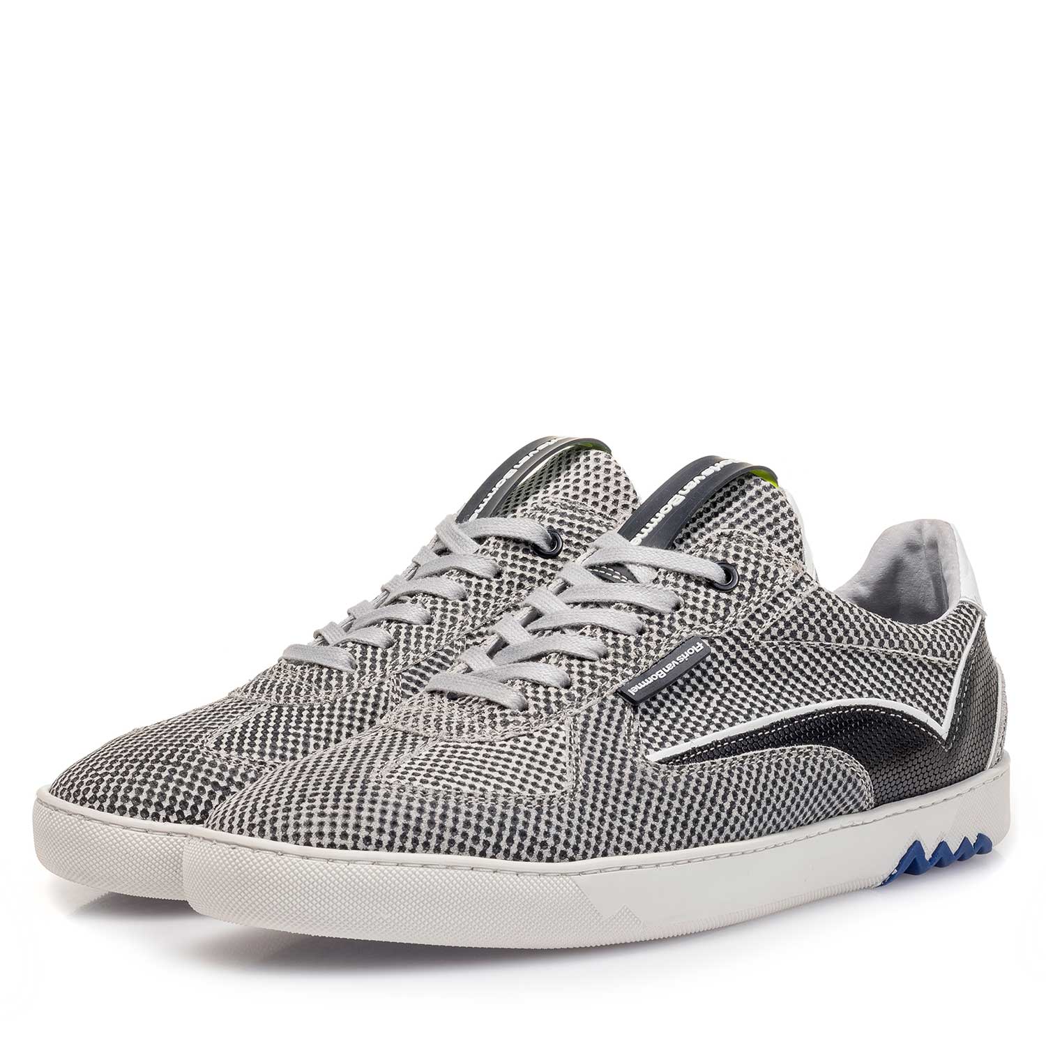 16342/00 - Grey suede leather sneaker with a print 16342/00 - Grey suede leather sneaker with a print