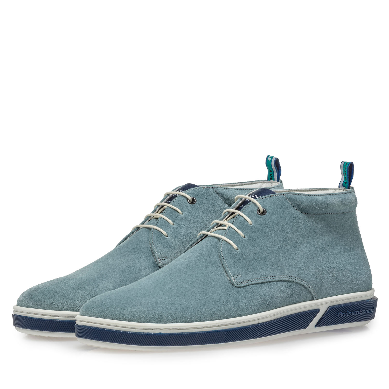 20350/03 - Light blue suede leather lace boot 20350/03 - Light blue suede leather lace boot