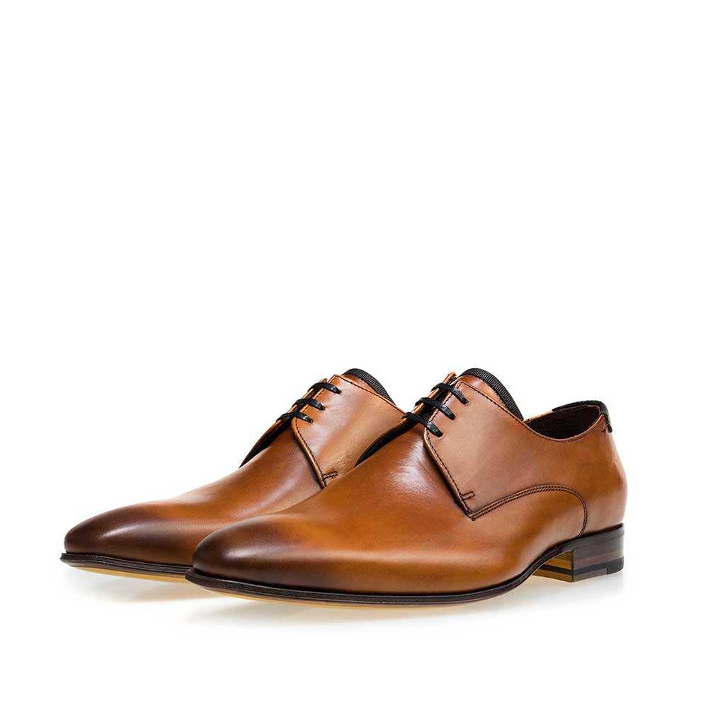14095/00 - Floris van Bommel cognac leather men's lace-up shoe 14095/00 - Floris van Bommel cognac leather men's lace-up shoe