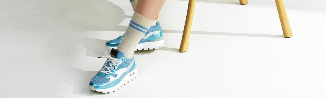Blue sneakers
